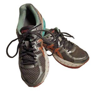 Asics Running Shoes Womens 6.5 Gel Flux 2 Gray Mint Green Athletic trainers